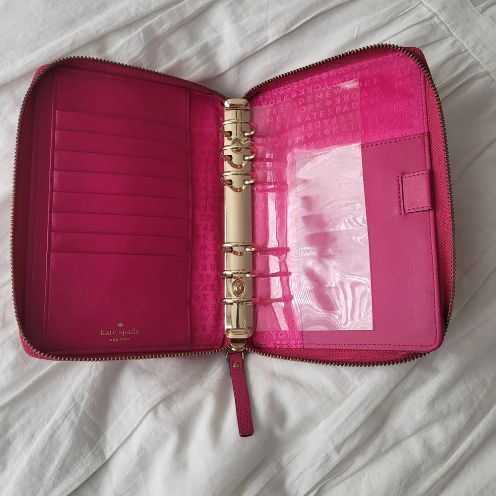 Kate Spade 2017 Wellesley Pink Leather Planner/Agenda, Nearly Vintage